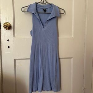 Wild Fable Light Blue Ribbed Mini Dress